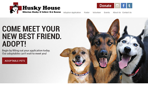 Screenshot of HuskyHouse.org